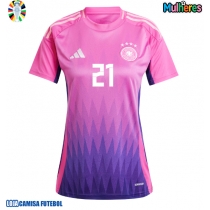 Camisa de Futebol Alemanha Ilkay Gundogan #21 Equipamento Secundário Mulheres Europeu 2024 Manga Curta